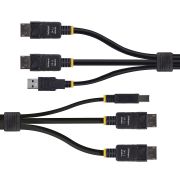 Image de StarTech.com Câble KVM Double DisplayPort de 1,8m et USB 5Gbps, 4K 60Hz, Câble Combo DP 1.2 et USB pour Commutateurs/Switchs KVM à Deux Moniteurs (DDU1226-KVM-CABLE)
