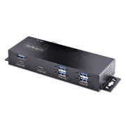 Image de StarTech.com Hub Industriel USB 10Gbps à 7 Ports avec Adaptateur d'Alimentation, Métal, Montable, 5 Ports USB-A et 2 Ports USB-C en Aval, Protection ESD, Hub USB Alimenté, TA ... (HB31C5A2CME)