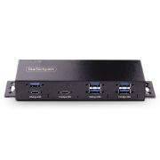 Image de StarTech.com Hub Industriel USB 10Gbps à 7 Ports avec Adaptateur d'Alimentation, Métal, Montable, 5 Ports USB-A et 2 Ports USB-C en Aval, Protection ESD, Hub USB Alimenté, TA ... (HB31C5A2CME)