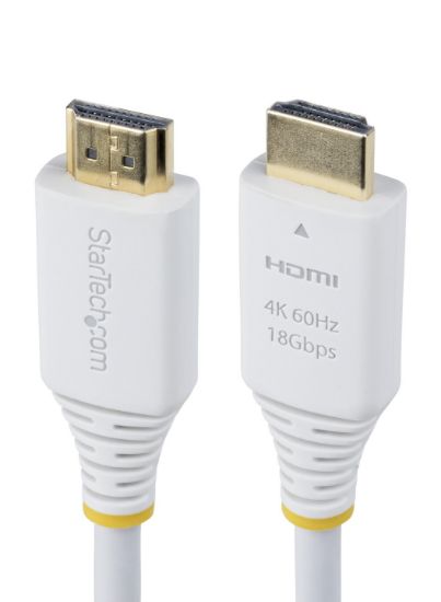 Image de StarTech.com câble HDMI 1,8 m HDMI Type A (Standard) Blanc (HDMI2-CABLE-4K60-6FW)