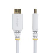 Image de StarTech.com câble HDMI 1,8 m HDMI Type A (Standard) Blanc (HDMI2-CABLE-4K60-6FW)