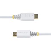 Image de StarTech.com câble HDMI 1,8 m HDMI Type A (Standard) Blanc (HDMI2-CABLE-4K60-6FW)