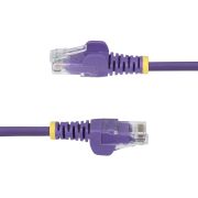 Image de StarTech.com Câble Ethernet CAT6 Violet Fin de 15m, Sans Accroc, 100W PoE, UTP, LSZH, Fil de Cuivre Pur 28AWG, Cordon Patch Réseau RJ45 avec Serre-Câble, Contrôlé Fluke (N6PAT15MPLS)