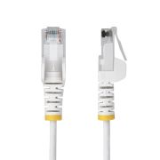 Image de StarTech.com Câble Ethernet CAT6 Blanc Fin de 50cm, Sans Accroc, 100W PoE, UTP, LSZH, Fil de Cuivre Pur 28AWG, Cordon Patch Réseau RJ45 avec Serre-Câble, Contrôlé Fluke (N6PAT50CMWHS)
