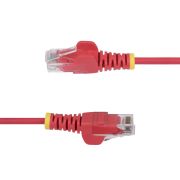 Image de StarTech.com Câble Ethernet CAT6 Rouge Fin de 1m, Sans Accroc, 100W PoE, UTP, LSZH, Fil de Cuivre Pur 28AWG, Cordon Patch Réseau RJ45 avec Serre-Câble, Contrôlé Fluke (N6PAT100CMRDS)