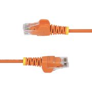 Image de StarTech.com Câble Ethernet CAT6 Orange Fin de 1,5m, Sans Accroc, 100W PoE, UTP, LSZH, Fil de Cuivre Pur 28AWG, Cordon Patch Réseau RJ45 avec Serre-Câble, Contrôlé Fluke (N6PAT150CMORS)