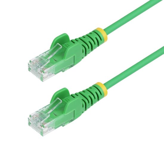 Image de StarTech.com Câble Ethernet CAT6 Vert Fin de 2m, Sans Accroc, 100W PoE, UTP, LSZH, Fil de Cuivre Pur 28AWG, Cordon Patch Réseau RJ45 avec Serre-Câble, Contrôlé Fluke (N6PAT200CMGNS)