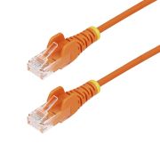 Image de StarTech.com Câble Ethernet CAT6 Orange Fin de 2,5m, Sans Accroc, 100W PoE, UTP, LSZH, Fil de Cuivre Pur 28AWG, Cordon Patch Réseau RJ45 avec Serre-Câble, Contrôlé Fluke (N6PAT250CMORS)