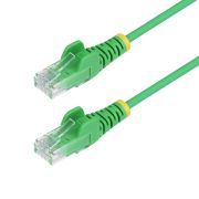 Image de StarTech.com Câble Ethernet CAT6 Vert Fin de 2,5m, Sans Accroc, 100W PoE, UTP, LSZH, Fil de Cuivre Pur 28AWG, Cordon Patch Réseau RJ45 avec Serre-Câble, Contrôlé Fluke (N6PAT250CMGNS)