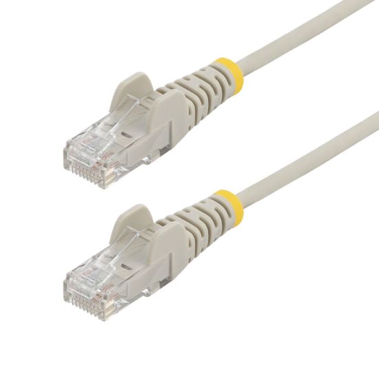 Image de StarTech.com Câble Ethernet CAT6 Gris Fin de 7m, Sans Accroc, 100W PoE, UTP, LSZH, Fil de Cuivre Pur 28AWG, Cordon Patch Réseau RJ45 avec Serre-Câble, Contrôlé Fluke (N6PAT7MGRS)