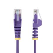 Image de StarTech.com Câble Ethernet CAT6 Violet Fin de 7m, Sans Accroc, 100W PoE, UTP, LSZH, Fil de Cuivre Pur 28AWG, Cordon Patch Réseau RJ45 avec Serre-Câble, Contrôlé Fluke (N6PAT7MPLS)