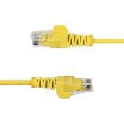 Image de StarTech.com Câble Ethernet CAT6 Jaune Fin de 7m, Sans Accroc, 100W PoE, UTP, LSZH, Fil de Cuivre Pur 28AWG, Cordon Patch Réseau RJ45 avec Serre-Câble, Contrôlé Fluke (N6PAT7MYLS)