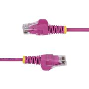 Image de StarTech.com Câble Ethernet CAT6 Rose Fin de 10m, Sans Accroc, 100W PoE, UTP, LSZH, Fil de Cuivre Pur 28AWG, Cordon Patch Réseau RJ45 avec Serre-Câble, Contrôlé Fluke (N6PAT10MPKS)