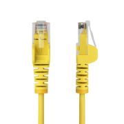 Image de StarTech.com Câble Ethernet CAT6 Jaune Fin de 15m, Sans Accroc, 100W PoE, UTP, LSZH, Fil de Cuivre Pur 28AWG, Cordon Patch Réseau RJ45 avec Serre-Câble, Contrôlé Fluke (N6PAT15MYLS)