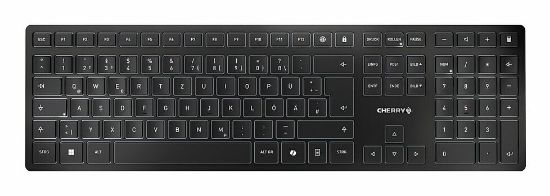 Image de CHERRY KW 9100 SLIM clavier Universel RF sans fil + Bluetooth QWERTY Portuguais Noir, Gris (JK-9100PO-2)