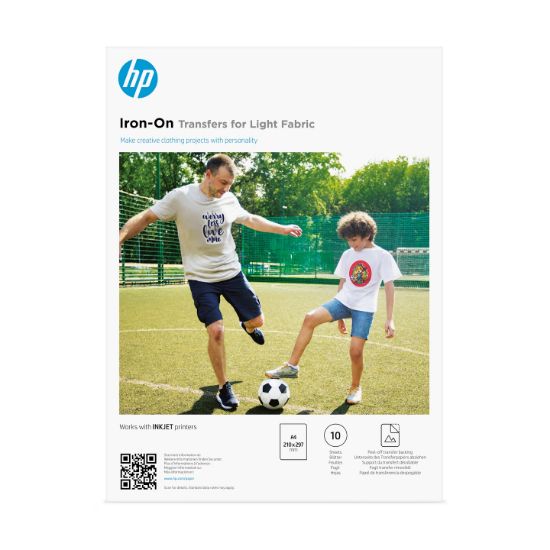 Image de HP Transferts sur tissu pour tissu léger A4 (210 x 297 mm) - 10 feuilles (AA7N8A)