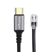 Image de StarTech.com Adaptateur USB-C vers RJ9 pour Combiné Téléphonique de Bureau ou Casque Filaire/Sans Fil, Utilise le Matériel Fixe Existant, 1,8m, pour Ordinateur Portab ... (UR9-HEADSET-ADAPTER)