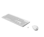Image de HP 230 Wireless Mouse and Keyboard Combo clavier Souris incluse RF sans fil AZERTY Belge Blanc (3L1F0AA#AC0)