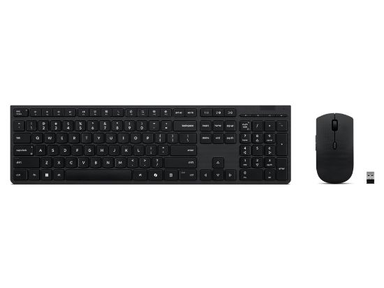 Image de Lenovo clavier Souris incluse Bureau RF sans fil + Bluetooth Anglais américain Noir (4X31R64351)