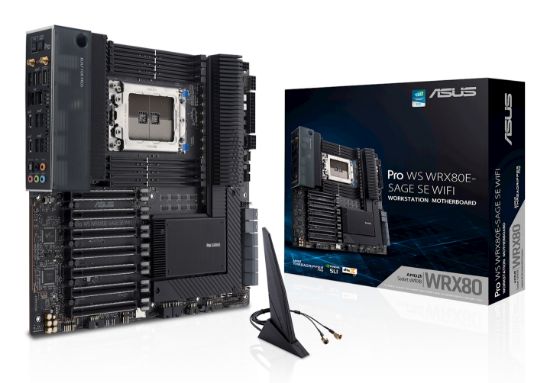 Image de ASUS Pro WS WRX80E-SAGE SE WIFI II AMD WRX80 Emplacement sWRX8 ATX étendu (90MB1E60-M0EAY0)