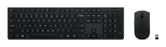 Image de Lenovo clavier Souris incluse Bureau RF sans fil + Bluetooth QWERTY Belge, Anglais Gris (4X31R64318)