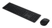 Image de Lenovo clavier Souris incluse Bureau RF sans fil + Bluetooth QWERTY Belge, Anglais Gris (4X31R64318)