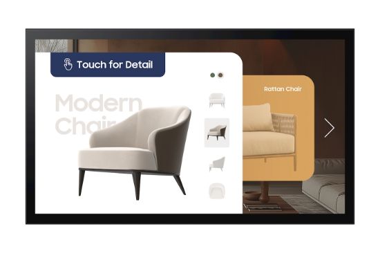 Image de Samsung QM32C-T Écran plat de signalisation numérique 81,3 cm (32") LCD Wifi 400 cd/m² Full HD Noir Écran tactile Tizen 7.0 16/7 (LH32QMCTBGCXEN)