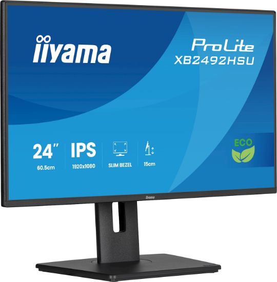 Image de iiyama ProLite écran plat de PC 61 cm (24") 1920 x 1080 pixels Full HD LED Noir (XB2492HSU-B1)