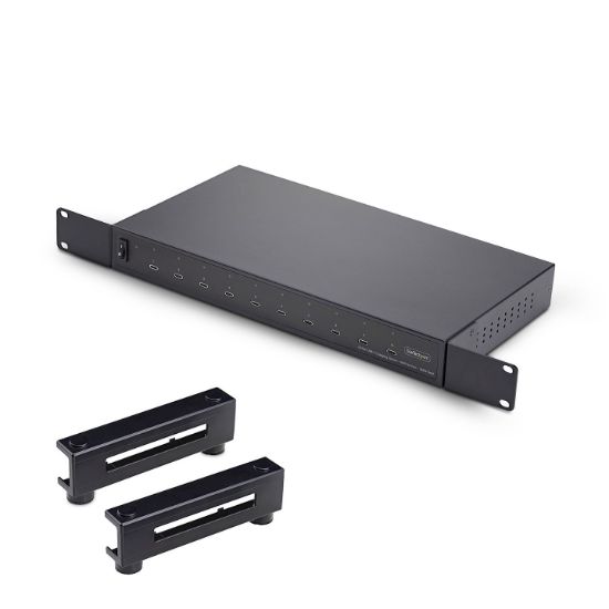 Image de StarTech.com Hub de Recharge USB-C à 10 Ports, 60 W par Port, Puissance Totale de 350 W, Bloc/Station de Recharge Multiport, Conforme TAA (10E-CHARGING-STATION)