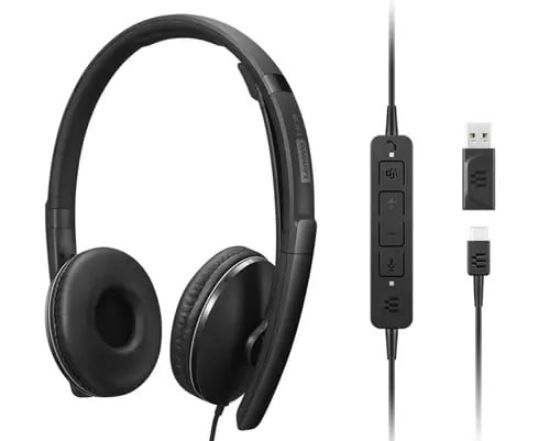 Image de Lenovo casque Avec fil Arceau USB Type-C Noir (4XD1M45627)