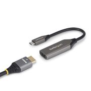 Image de StarTech.com Adaptateur USB-C vers HDMI, 8K 60 Hz / 4K 120 Hz, Compatible Thunderbolt / USB4, Convertisseur USB C vers HDMI 2.1, HDR10+, Câble de 20 cm (112B-USBC-HDMI21)