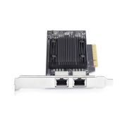 Image de StarTech.com Carte Réseau PCIe 10 Gb Ethernet à 2 Ports, Carte d'Interface Réseau 10 GbE, Chipset Broadcom BCM57416, Double RJ45 10GBase-T/Gigabit, Carte NIC, TAA (PR210B-NETWORK-CARD)
