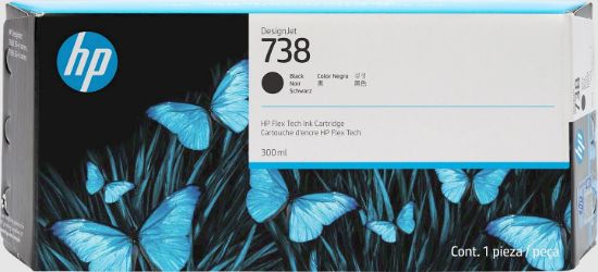 Image de HP Cartouche d’encre DesignJet 738, noir, 300 ml (498N8A)
