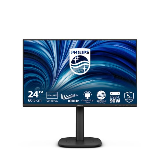 Image de Philips 3000 series écran plat de PC 61,2 cm (24.1") 1920 x 1200 pixels WUXGA LCD Noir (24B2U3301D/00)