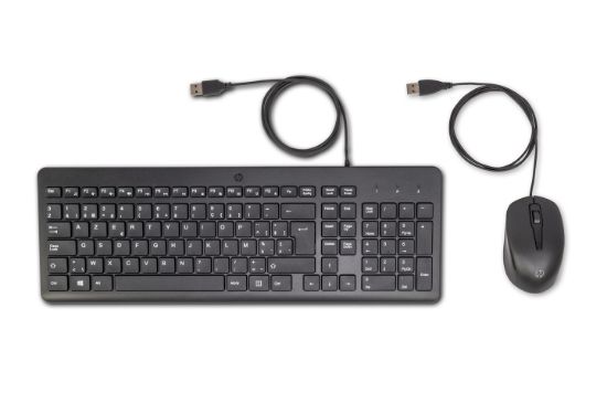 Image de HP 150 Wired Mouse and Keyboard clavier Souris incluse USB AZERTY Belge Noir (240J7AA#AC0)