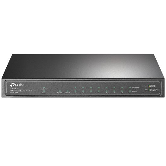 Image de TP-Link commutateur réseau Non-géré Gigabit Ethernet (10/100/1000) Connexion Ethernet, supportant l'alimentation via ce port (PoE) Gris (TL-SG1210P)