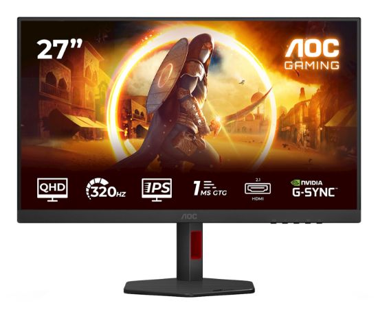 Image de AOC G4 écran plat de PC 68,6 cm (27") 2560 x 1440 pixels Quad HD LED Noir, Rouge (Q27G4SRU)