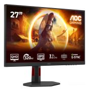 Image de AOC G4 écran plat de PC 68,6 cm (27") 2560 x 1440 pixels Quad HD LED Noir, Rouge (Q27G4SRU)