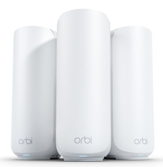 Image de NETGEAR Orbi 370 Bi-bande (2,4 GHz / 5 GHz) Wi-Fi 7 (802.11be) Blanc 2 Interne (RBE373-100EUS)