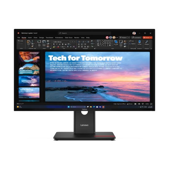 Image de Lenovo ThinkVision T27QD-40 écran plat de PC 68,6 cm (27") 2560 x 1440 pixels Quad HD LED Noir (64AAGAR2EU)