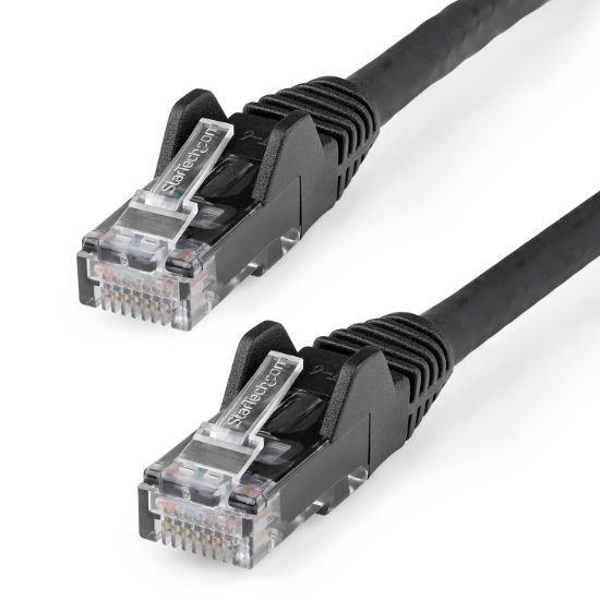 Image de StarTech.com Câble Ethernet CAT6 15m - LSZH (Low Smoke Zero Halogen) - 10 Gigabit 650MHz 100W PoE RJ45 10GbE UTP Cordon de raccordement de réseau sans accroc avec décharge ... (N6LPATCH15MBK)