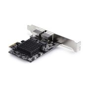 Image de StarTech.com Carte Réseau PCIe Gigabit 5G à 2 Ports, Carte LAN PCI Express 5G/2,5G/1G/100M/10M, Realtek RTL8126, Windows et Linux, Conforme TAA (PR25GR-NETWORK-CARD)