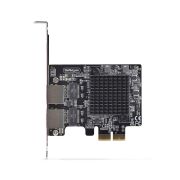Image de StarTech.com Carte Réseau PCIe Gigabit 5G à 2 Ports, Carte LAN PCI Express 5G/2,5G/1G/100M/10M, Realtek RTL8126, Windows et Linux, Conforme TAA (PR25GR-NETWORK-CARD)