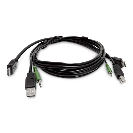 Image de StarTech.com Câble KVM HDMI de 3 m, USB 2.0, Audio 3,5 mm, Câble Combiné Universellement Compatible pour Switch KVM, Conforme TAA (SKHDMMKVM-10-TAA)