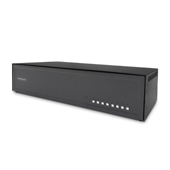 Image de StarTech.com Switch KVM Sécurisé à 8 Ports pour Deux Moniteurs, DisplayPort, 4K 30 Hz, KVM de Bureau NIAP 4.0, Boîtier Métallique, Made in USA (CK4-P208)