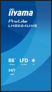 Image de iiyama Écran d'affichage dynamique Écran plat de signalisation numérique 2,17 m (85.6") Wifi 450 cd/m² 4K Ultra HD Noir Intégré dans le processeur Android 24/7 (LH8664UHS-B3AG)