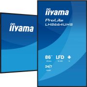Image de iiyama Écran d'affichage dynamique Écran plat de signalisation numérique 2,17 m (85.6") Wifi 450 cd/m² 4K Ultra HD Noir Intégré dans le processeur Android 24/7 (LH8664UHS-B3AG)
