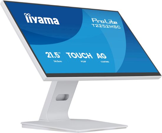 Image de iiyama ProLite écran plat de PC 54,5 cm (21.4") 1920 x 1080 pixels Full HD LCD Écran tactile Blanc (T2252MSC-W2AG)
