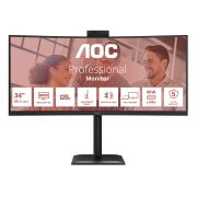 Image de AOC E4 écran plat de PC 86,4 cm (34") 3440 x 1440 pixels UltraWide Quad HD LED Noir (CU34E4CW)