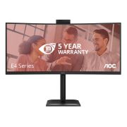 Image de AOC E4 écran plat de PC 86,4 cm (34") 3440 x 1440 pixels UltraWide Quad HD LED Noir (CU34E4CW)